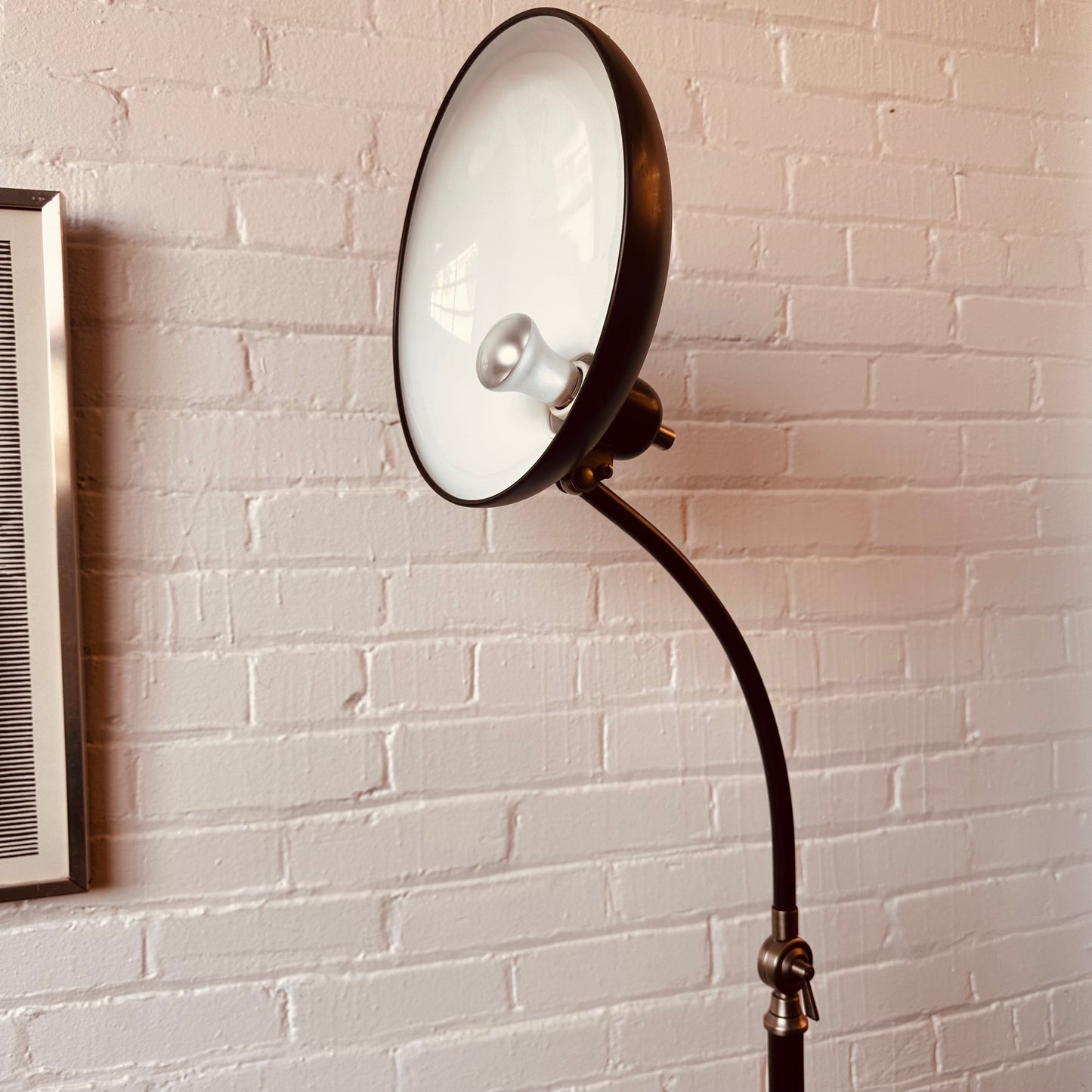 ROBERT ABBEY EBONIZED INDUSTRIAL FLOOR LAMP