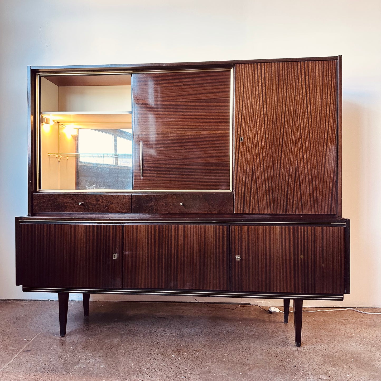 WEST GERMANY ART DECO MID-CENTURY BAR CABINET