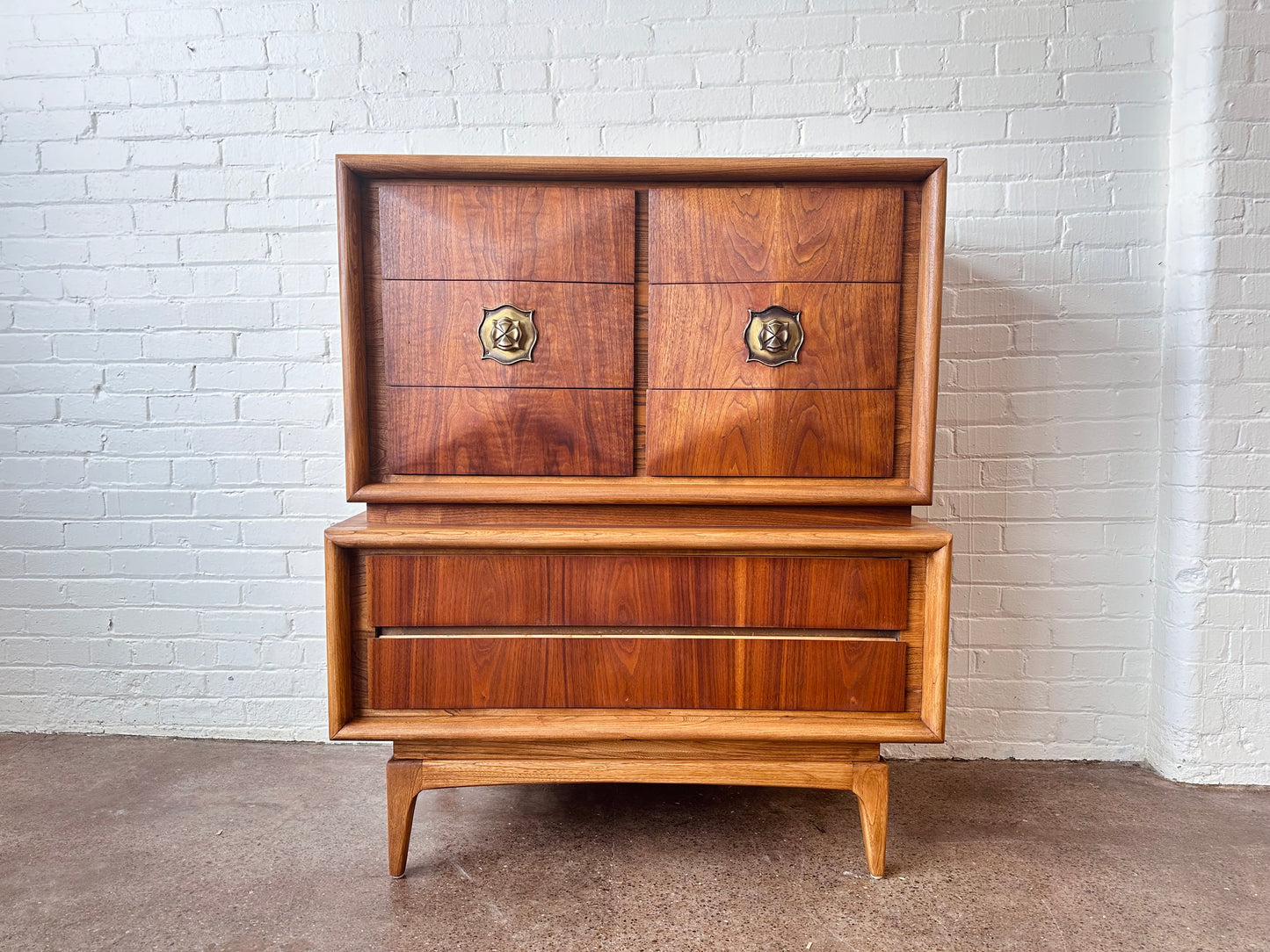 UNITED DIAMOND FACE HIGHBOY DRESSER