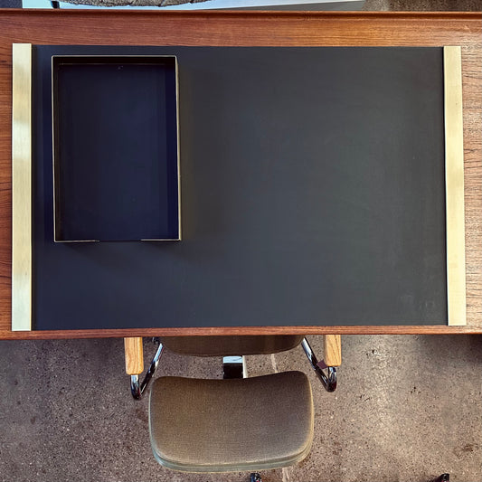 SMITH METAL ARTS RAILED DESK PAD AND TRAY