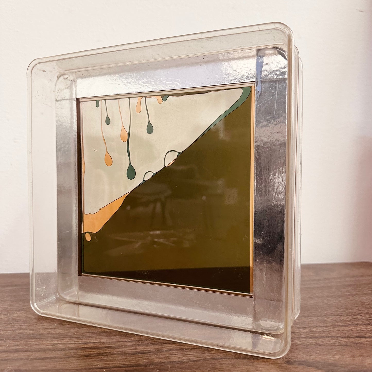 ARTEK 8" COLOR WINDOW PLASTIC LIQUID MOTION DESK TOY OP ART 1970S