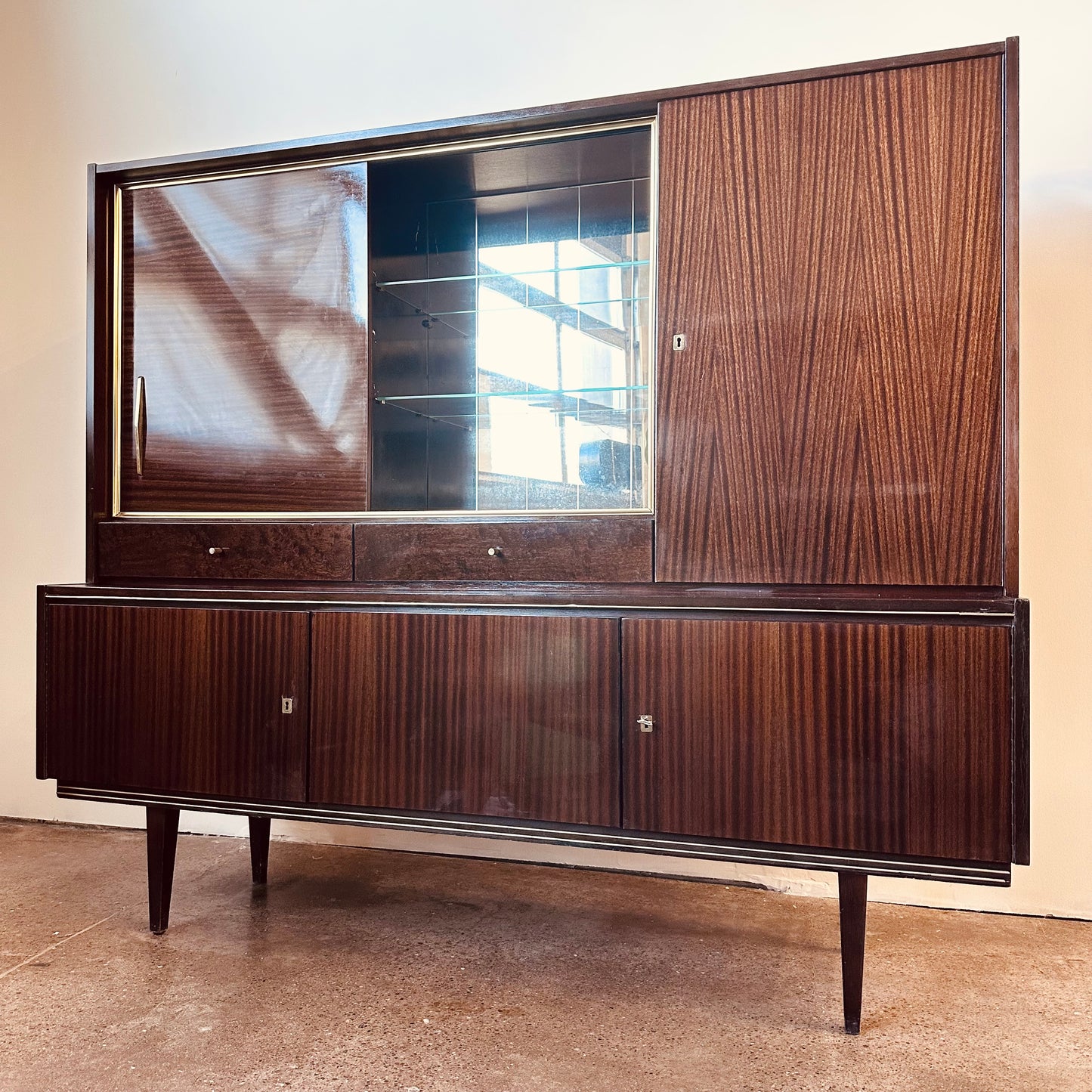 WEST GERMANY ART DECO MID-CENTURY BAR CABINET