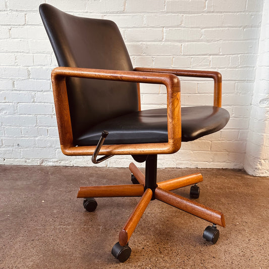 SVA MOBLER DANISH TEAK EXECUTIVE OFFICE CHAIR