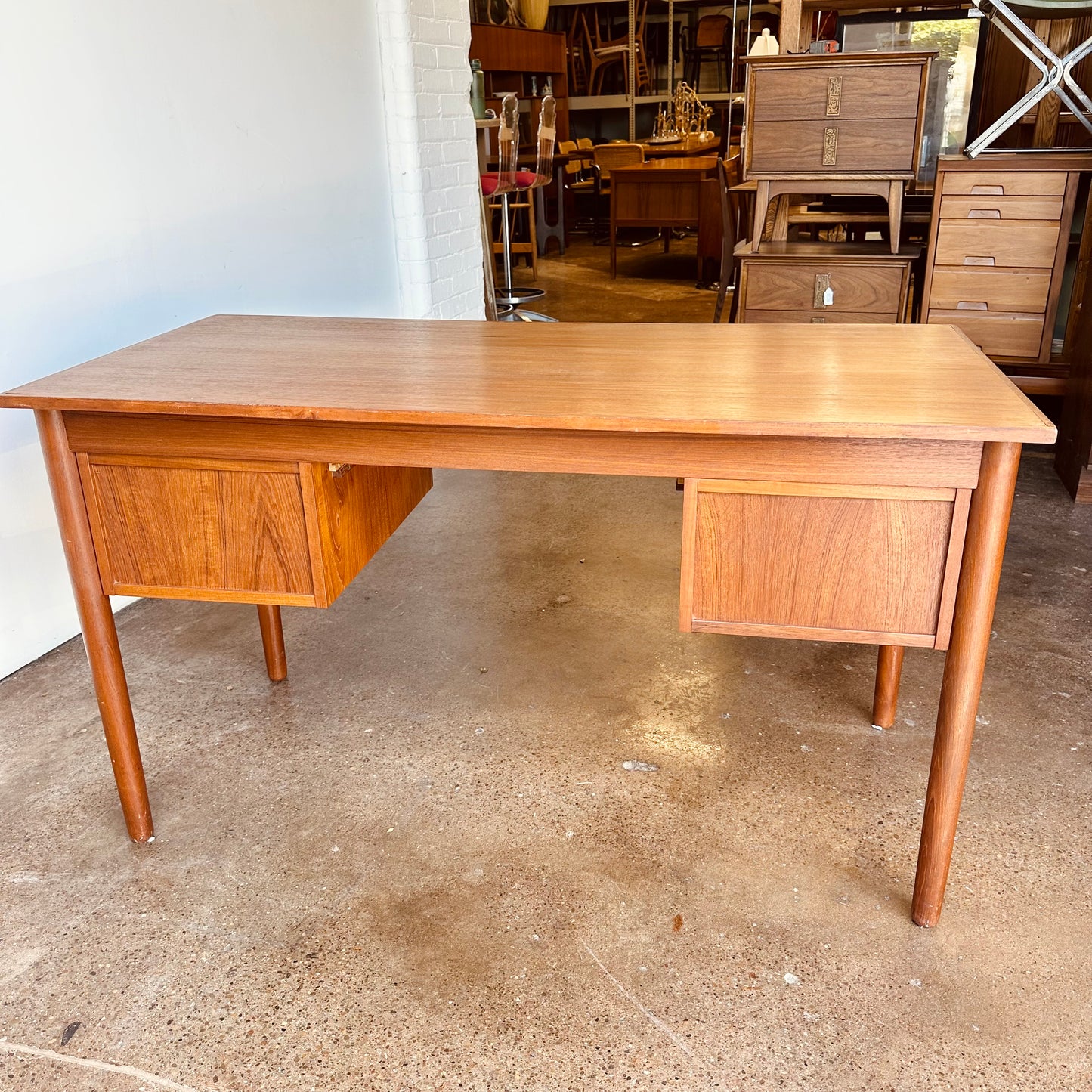 DANISH MODERN TEAK WRITING DESK