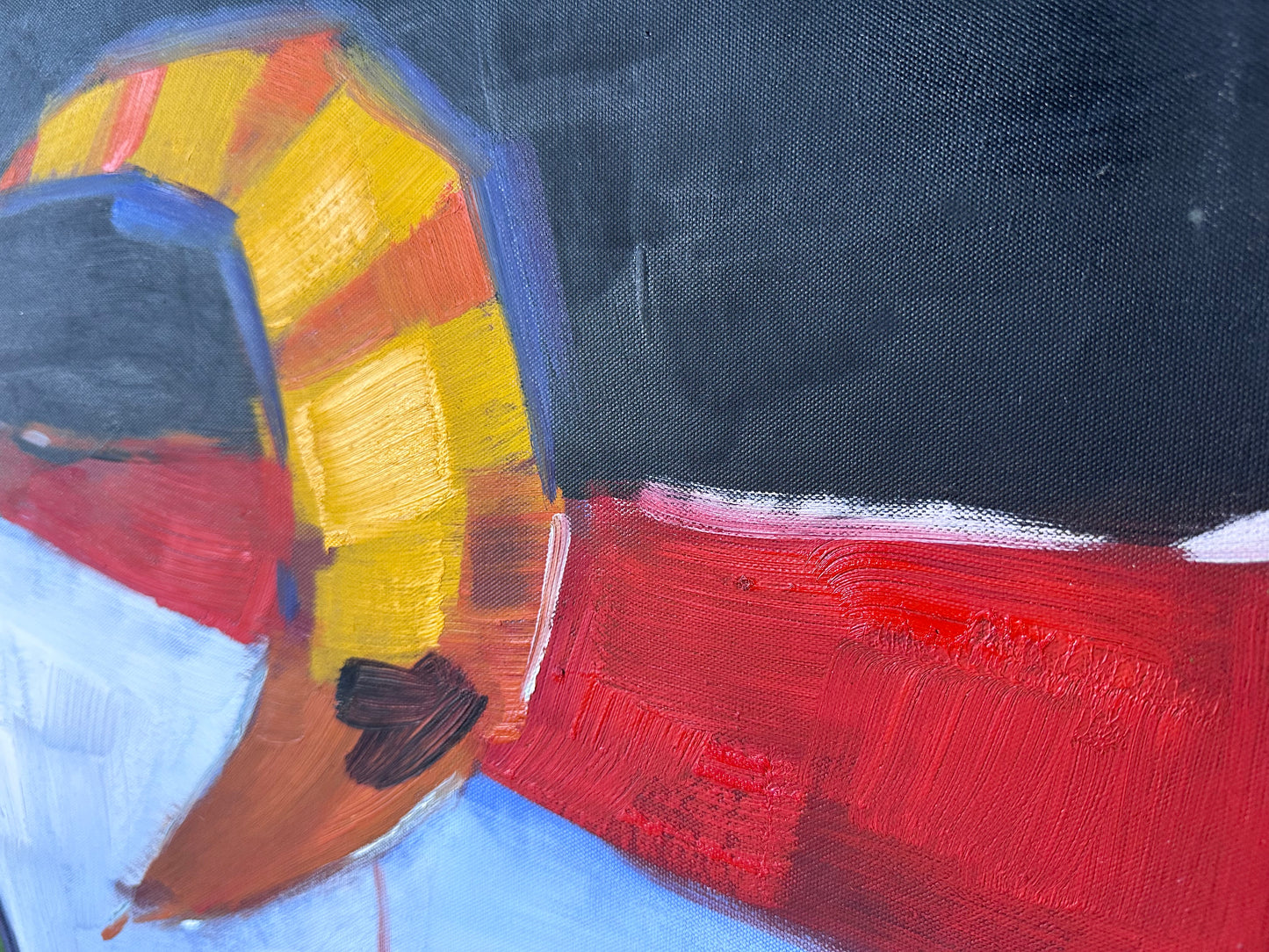 SIGNED AND FRAMED ABSTRACT ARTWORK BY ARTIST JINZHONG