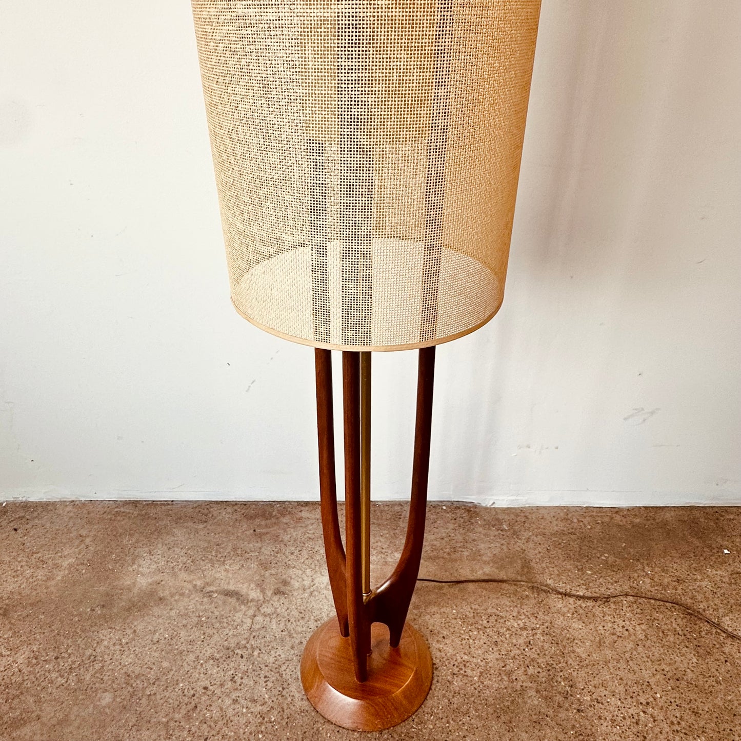 V H WOOLUMS FLOOR LAMP WITH ORIGINAL SHADE