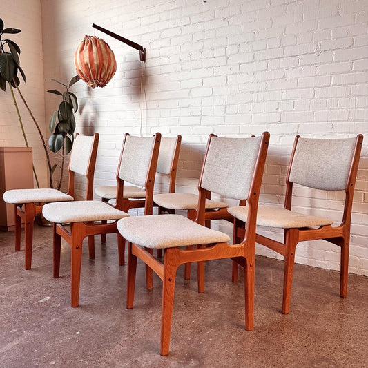 FINDAHLS MOBELFABRIK TEAK MID-BACK DINING CHAIRS - SET OF 6