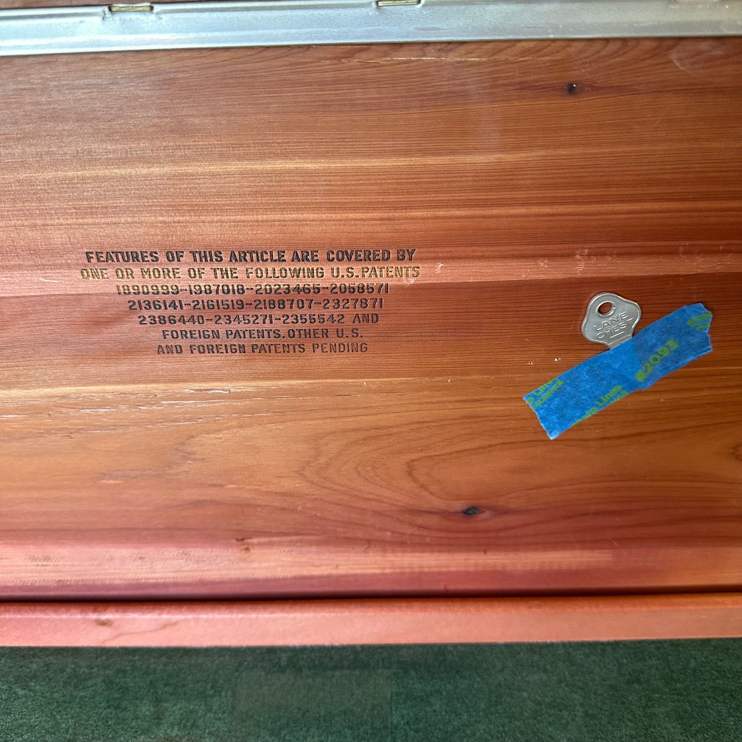 LANE FURNITURE MID-CENTURY MODERN WALNUT CEDAR TRUNK CHEST C.1960S