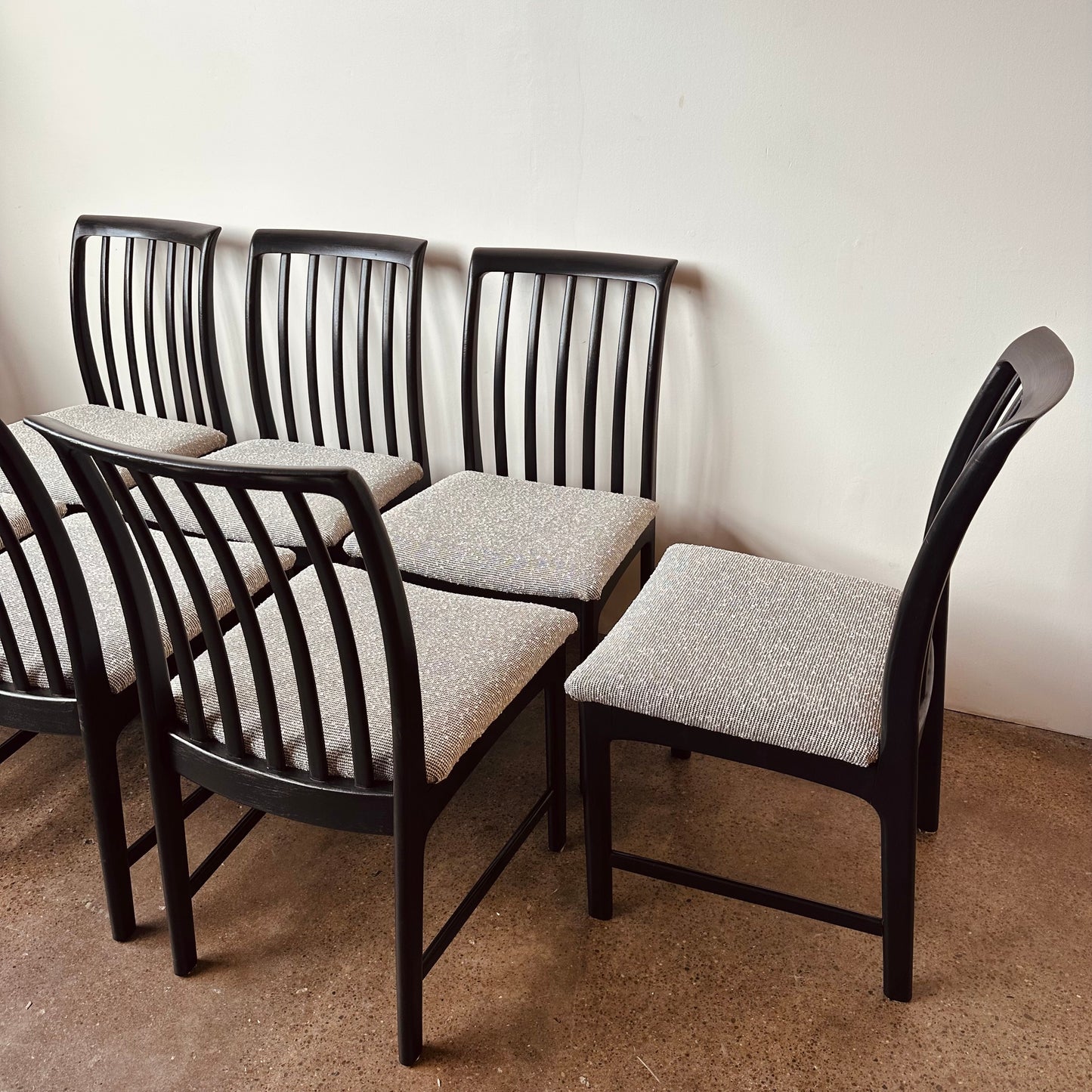 SET OF 8 DINING CHAIRS BY FOLKE OHLSSON FOR DUX SWEDEN
