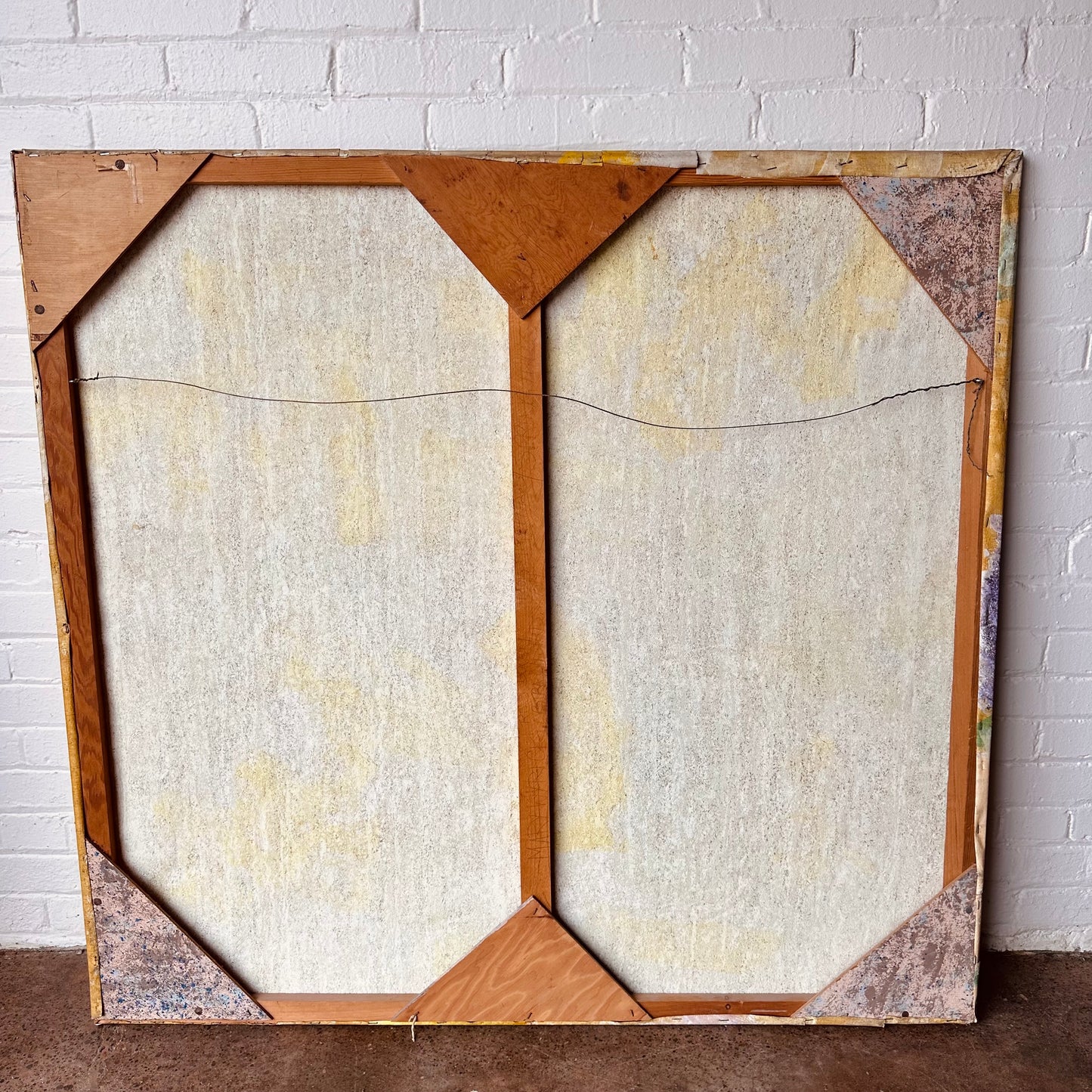 SIGNED MARY WYRICK ABSTRACT PASTEL LARGE CANVAS PAINTING