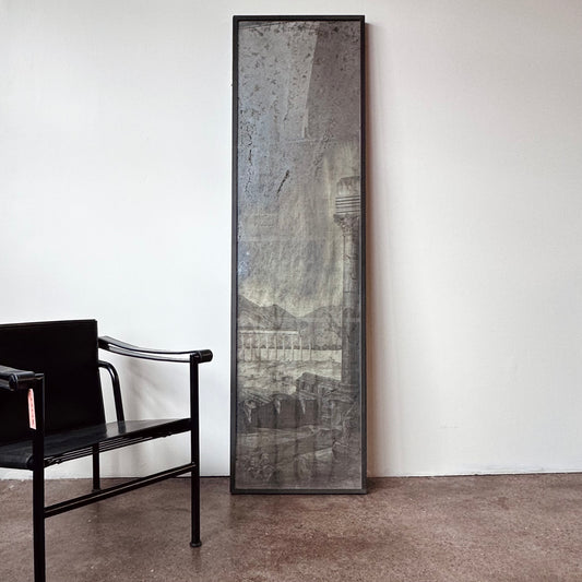 AGED MERCURY MIRROR GRECIAN WALL PANEL