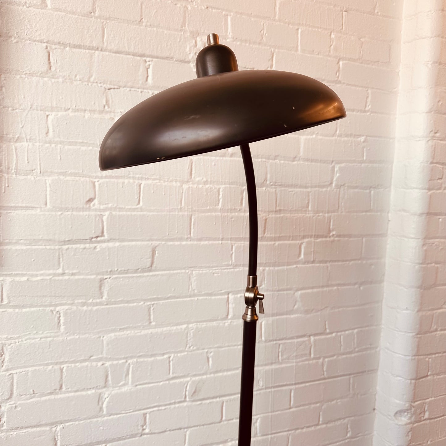 ROBERT ABBEY EBONIZED INDUSTRIAL FLOOR LAMP