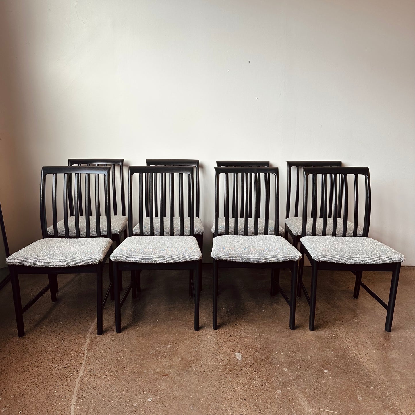 SET OF 8 DINING CHAIRS BY FOLKE OHLSSON FOR DUX SWEDEN