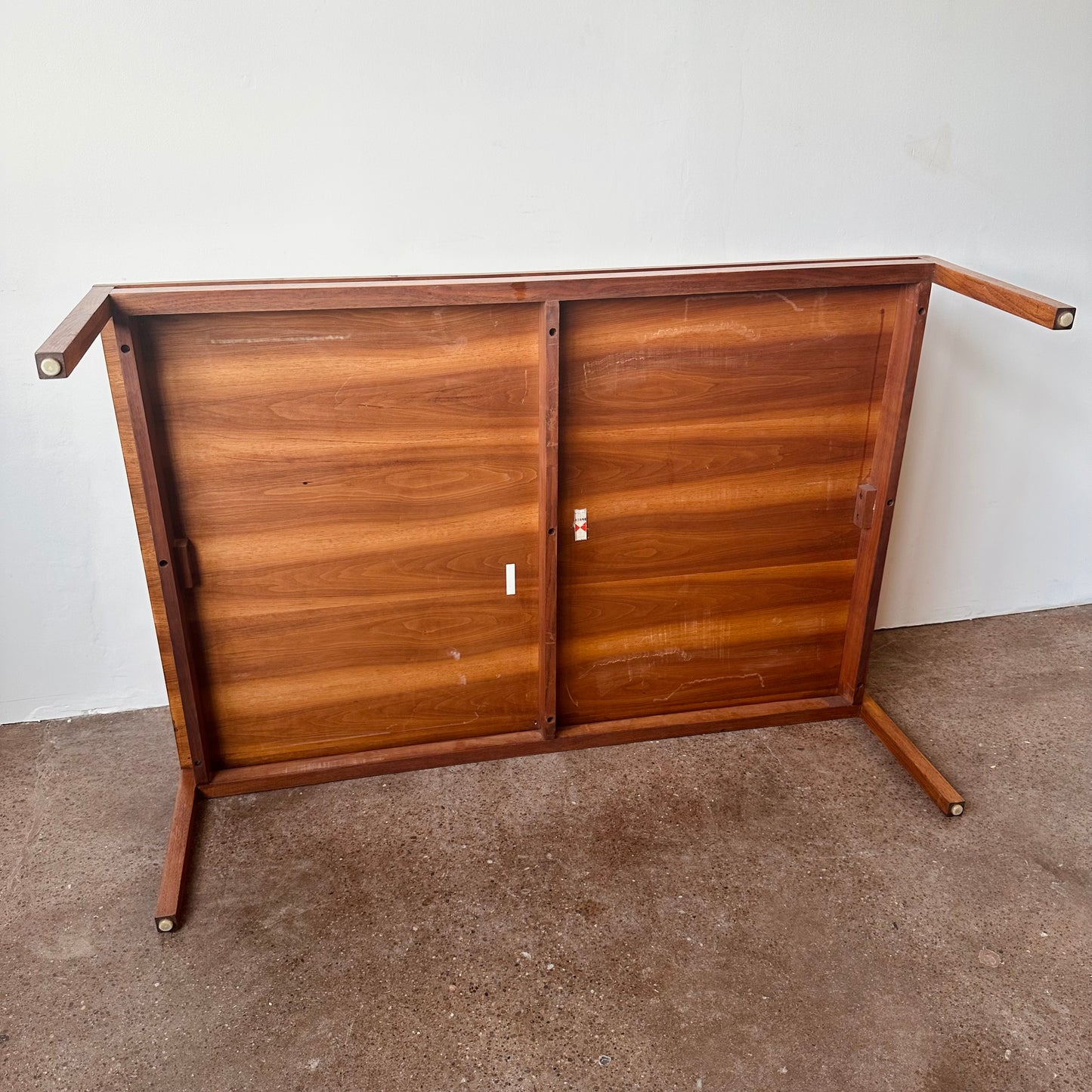 EARLY KNOLL OVERSIZED WALNUT COFFEE TABLE BY LEWIS BUTLER
