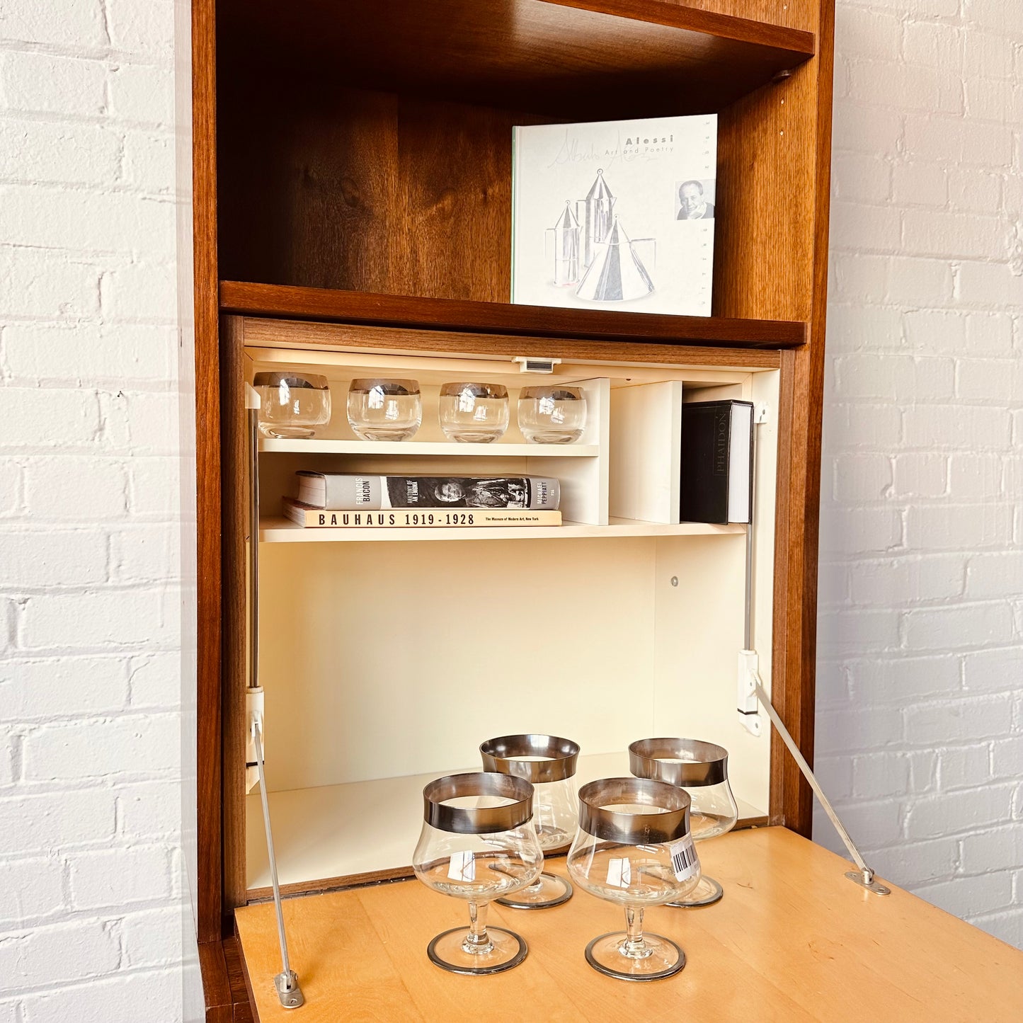 BELGIAN PULL-DOWN DESK / BAR CABINET BY VAN PELT