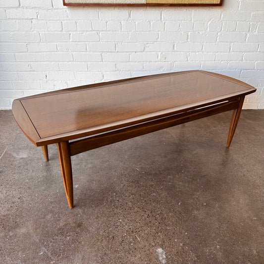 DEILCRAFT WALNUT RAISED EDGE COFFEE TABLE