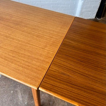 DANISH TEAK DRAW LEAF DINING TABLE 94"