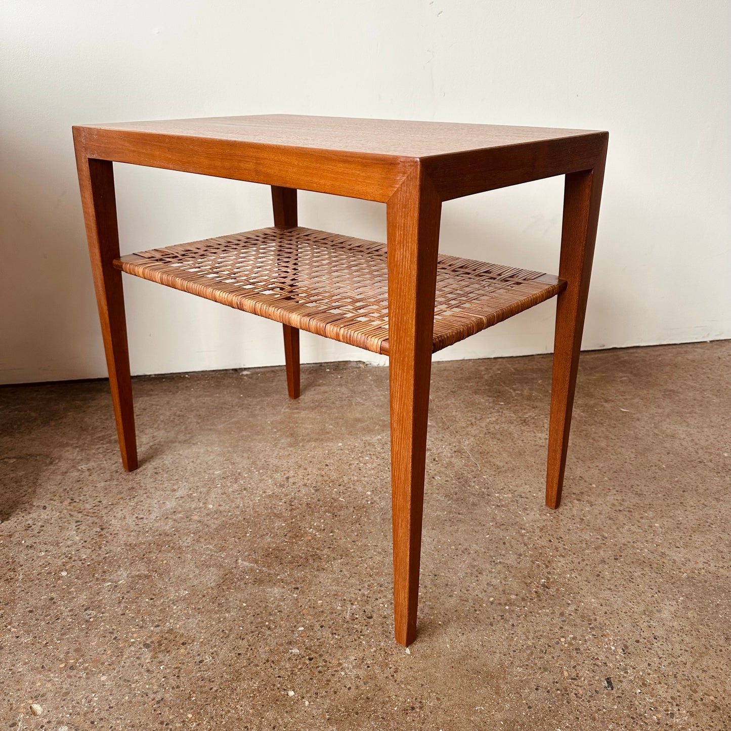 SEVERIN HANSEN SIDE TABLE TEAK BY HASLEV MOBELSNEDSKERI DENMARK 1960