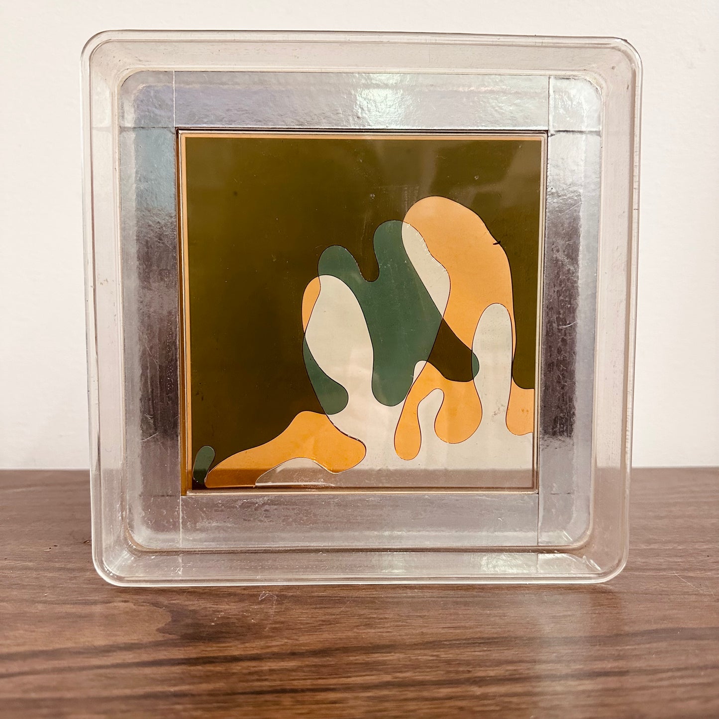 ARTEK 8" COLOR WINDOW PLASTIC LIQUID MOTION DESK TOY OP ART 1970S