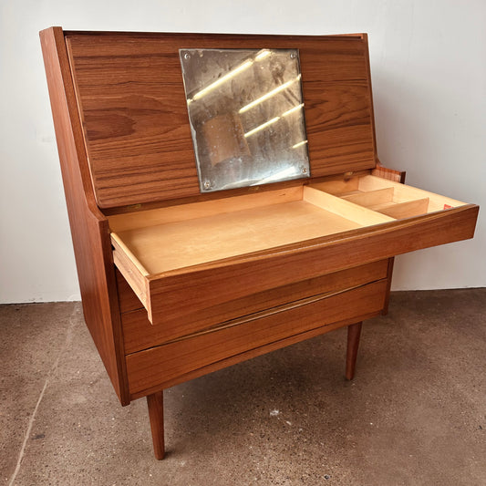 ARNE VODDER FOR DYRLUND TEAK VANITY SECRETARY DESK