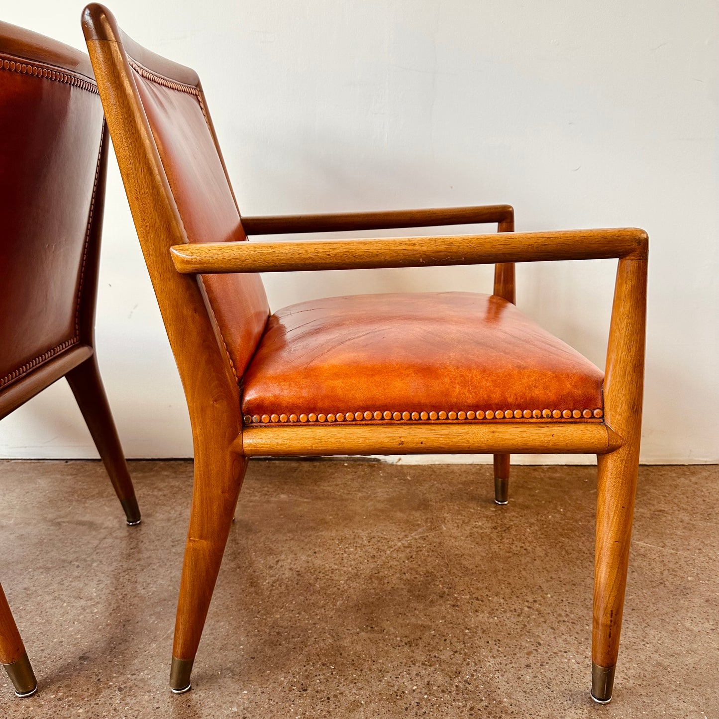 TH ROBSJOHN-GIBBINGS KRUG ARM CHAIRS - A PAIR