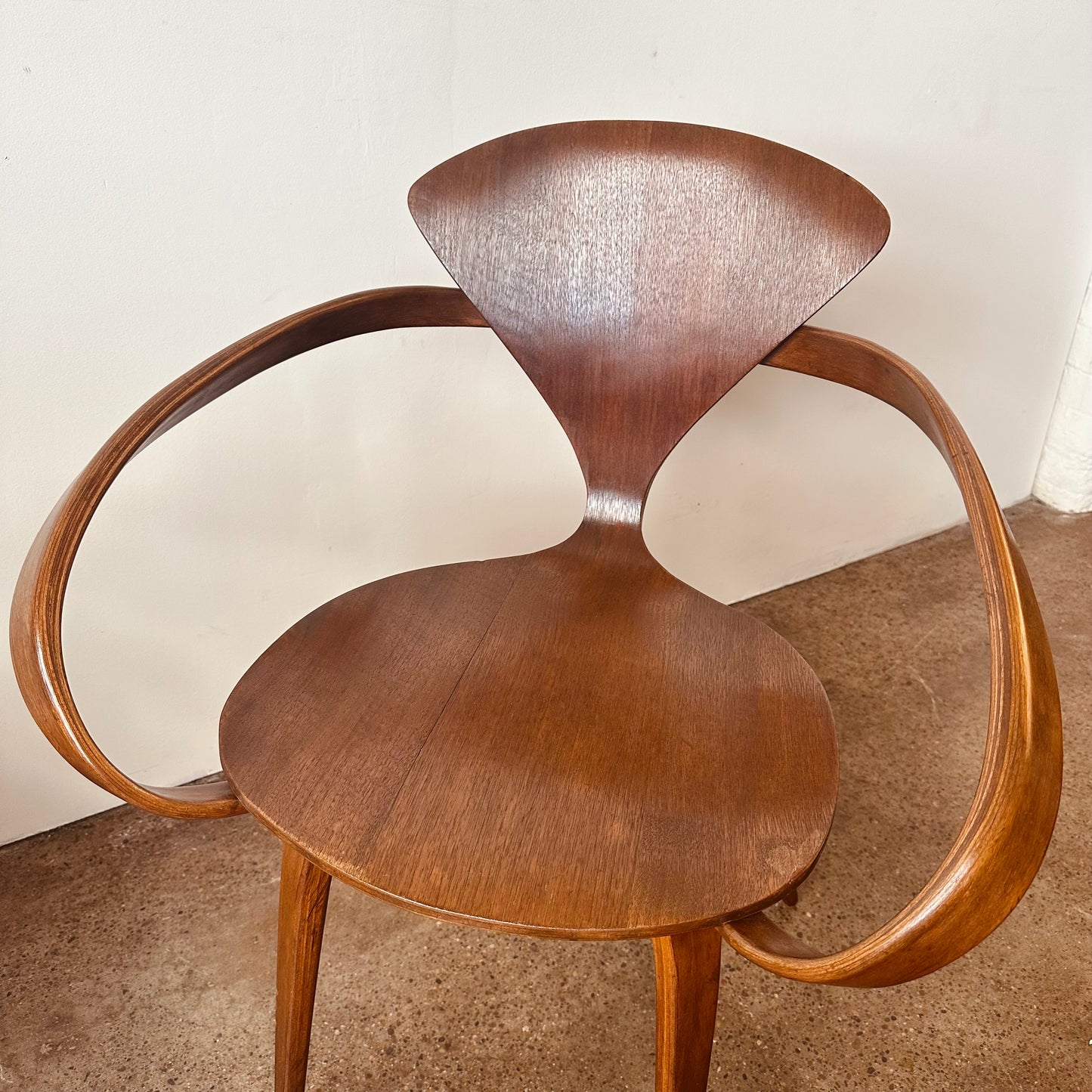PAIR OF NORMAN CHERNER FOR PLYCRAFT BENWOOD PRETZEL CHAIRS