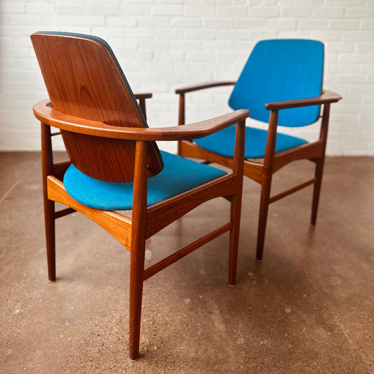 SET OF 6 TEAK DINING CHAIRS BY ARNE HOVMAN-OLSEN