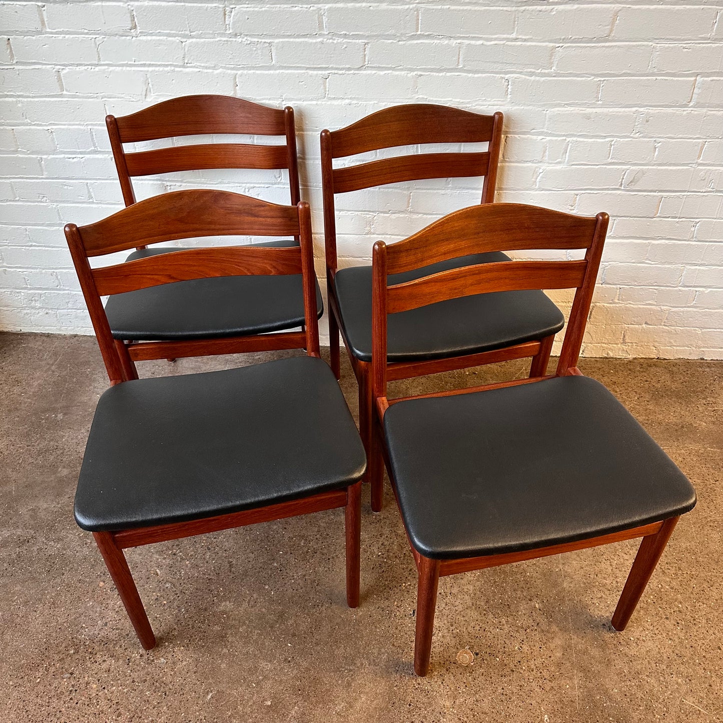 1960S BOLTINGE STOLEFABRIK DANISH TEAK DINING CHAIRS, SET OF 4