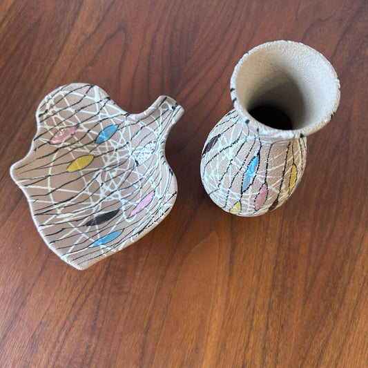 FRATELLI FANCIULACCI ITALIAN CERAMIC VASE + BOWL