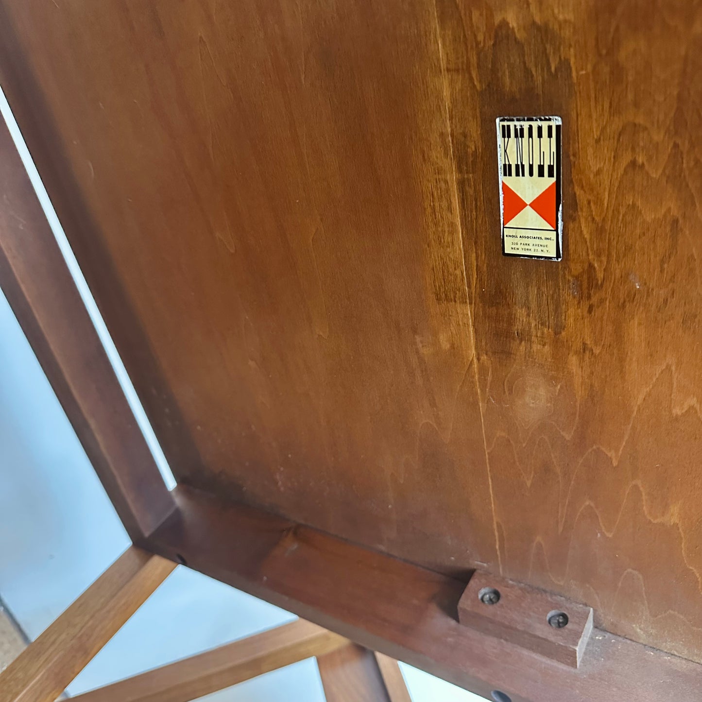EARLY KNOLL WALNUT SIDE TABLES BY LEWIS BUTLER