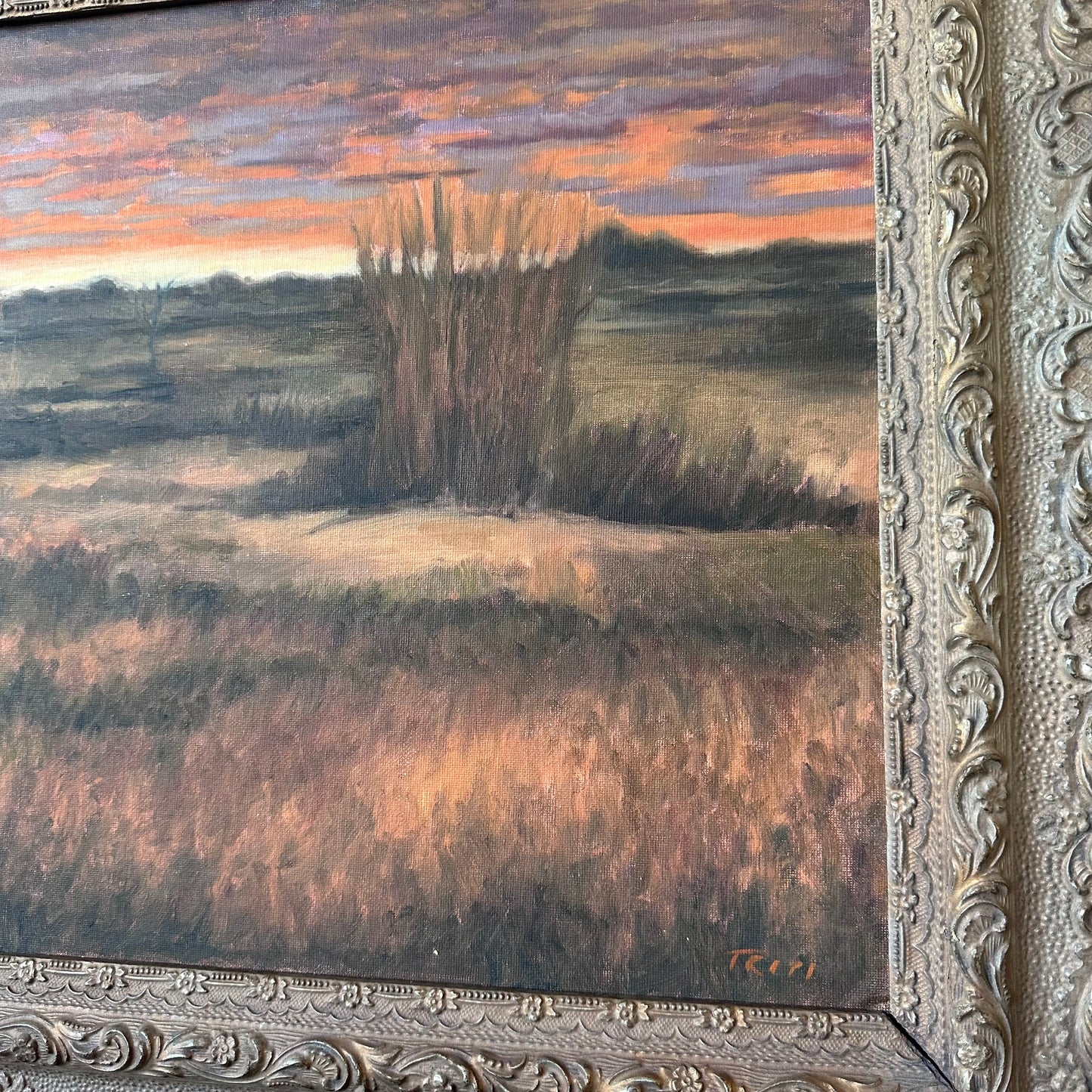 FRAMED LANDSCAPE PAINTING BY WNY ARTIST CHARLIE TRIPI
