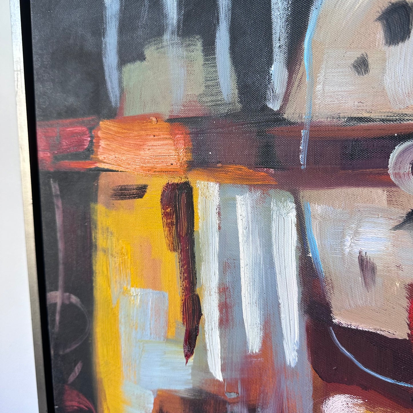 SIGNED AND FRAMED ABSTRACT ARTWORK BY ARTIST JINZHONG