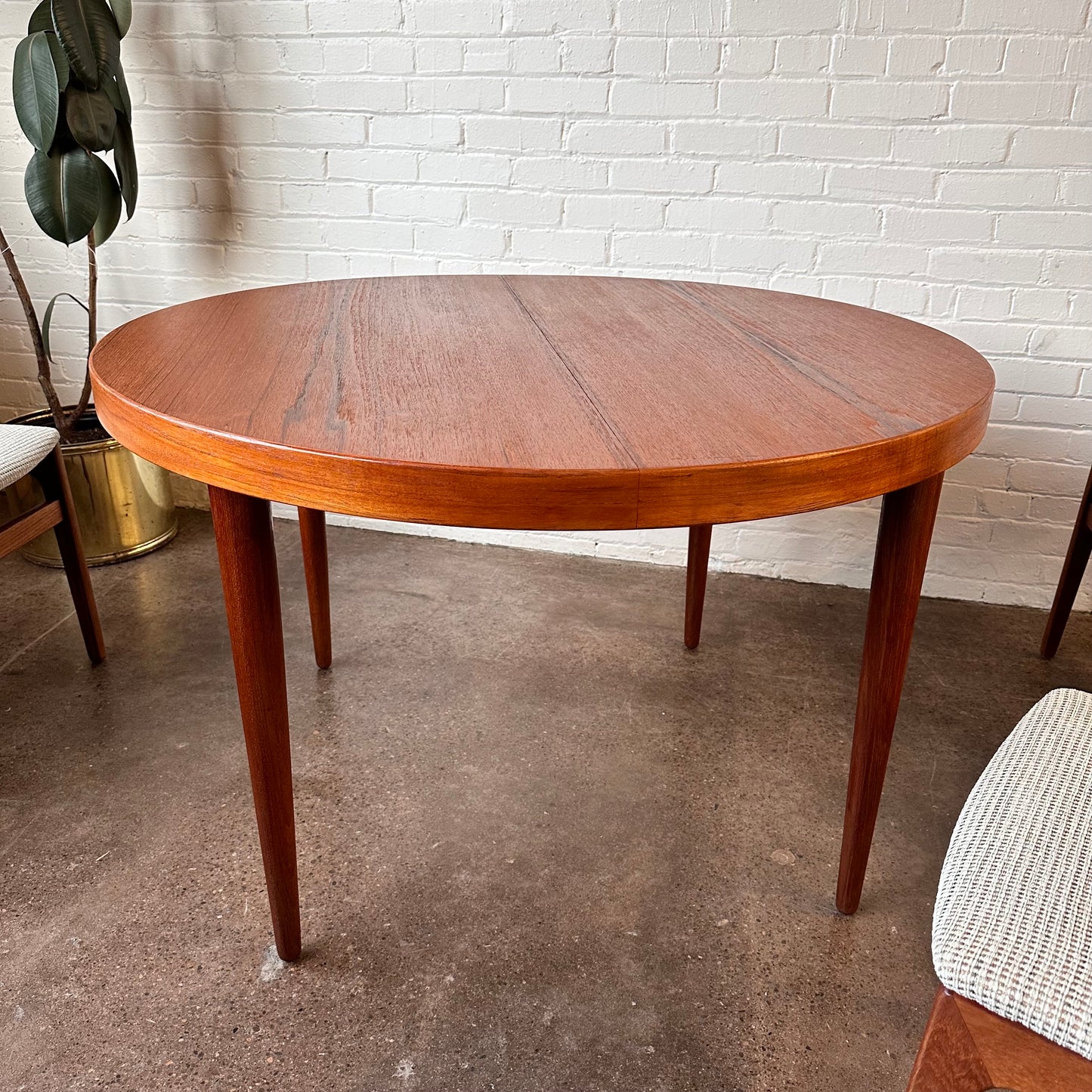 KAI KRISTIANSEN TEAK ROUND DINING TABLE - REFINISHED