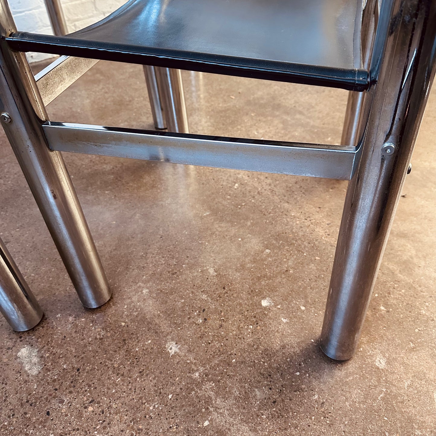 TUBULAR CHROME SLING BACK DIRECTORS CHAIRS