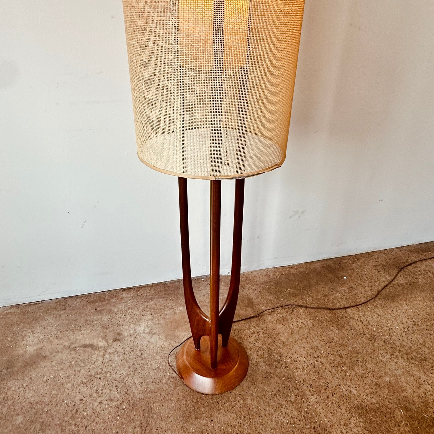 V H WOOLUMS FLOOR LAMP WITH ORIGINAL SHADE