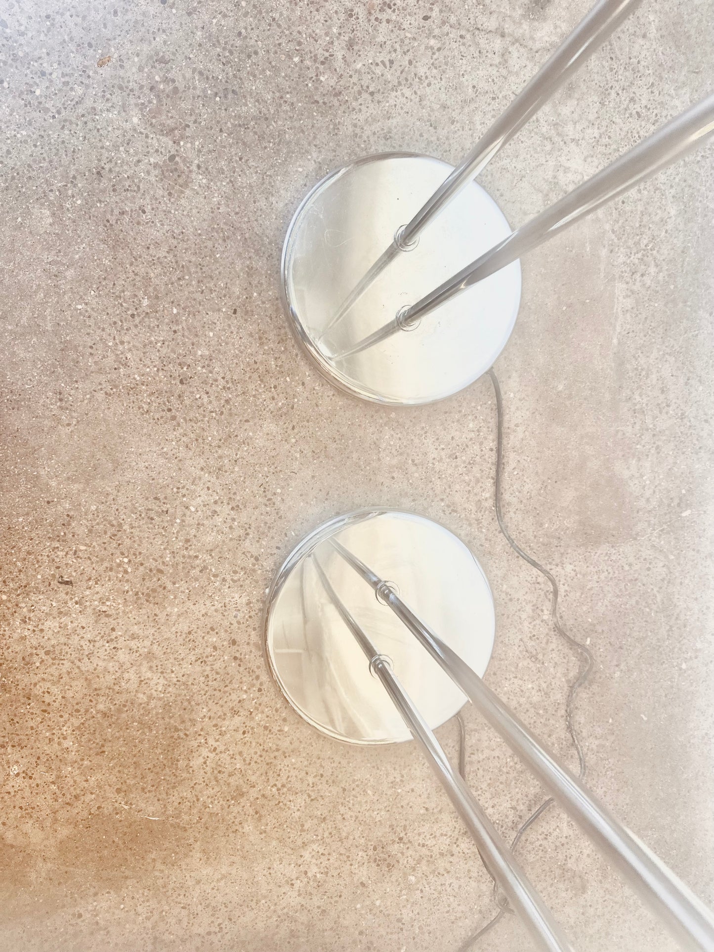MODERNIST CHROME AND GLASS ESTILUZ FLOOR LAMP BY LEONARDO MARELLI