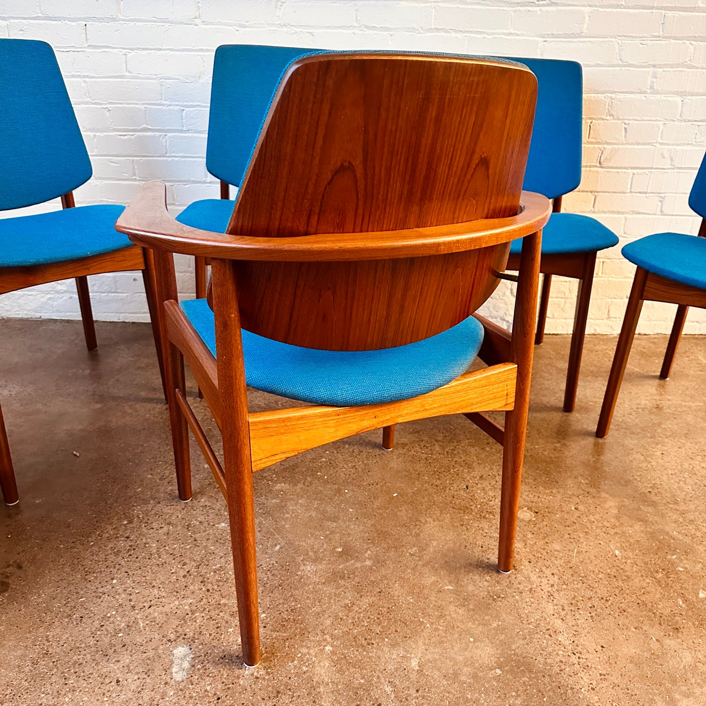 SET OF 6 TEAK DINING CHAIRS BY ARNE HOVMAN-OLSEN