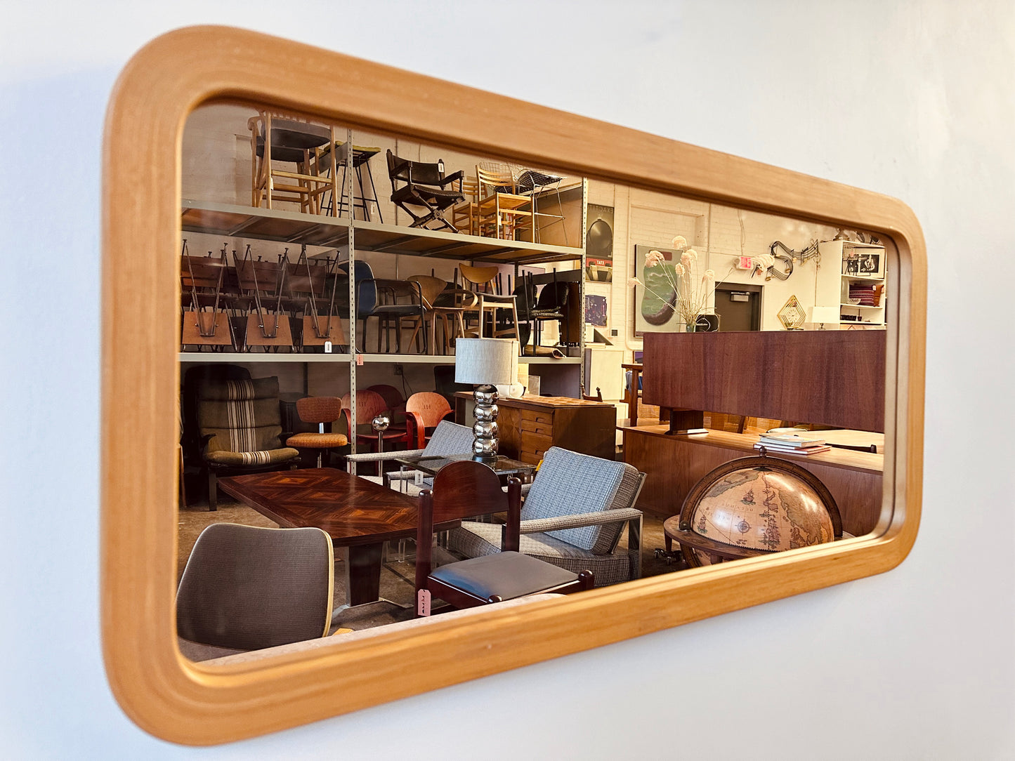 LL BERGER BENTWOOD WALL MIRROR