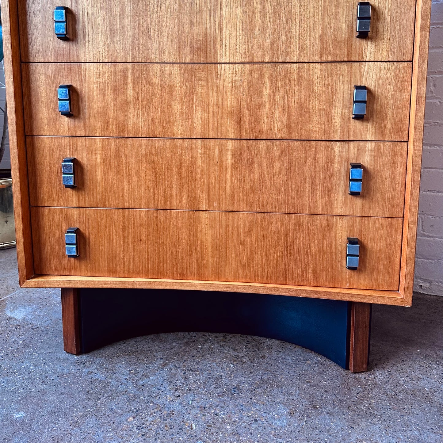RS ASSOCIATES TEAK 5-DRAWER DRESSER