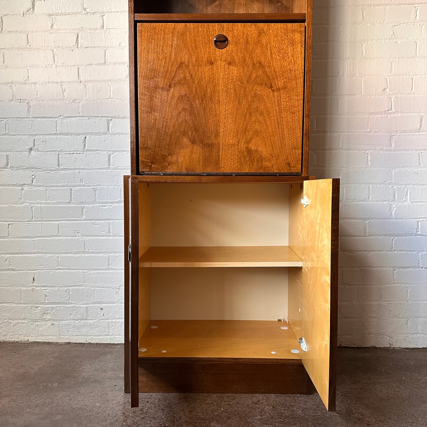 BELGIAN PULL-DOWN DESK / BAR CABINET BY VAN PELT