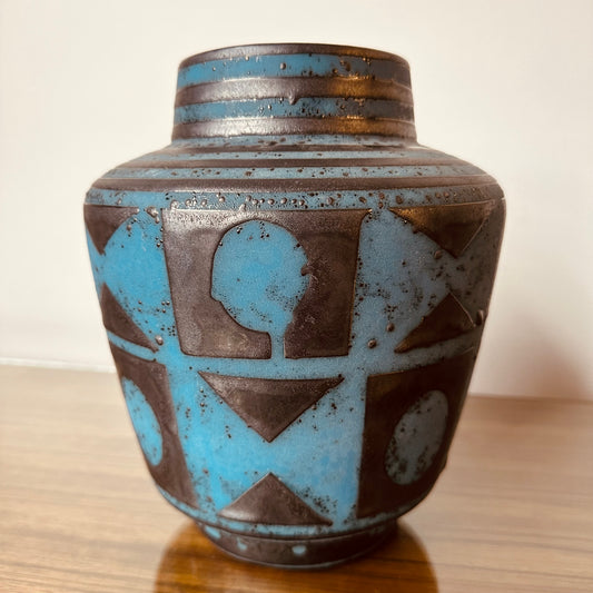 CERAMIC "ANKARA" VASE BY HEINZ SIERY CARSTENS TÖNNIESHOF, WEST GERMANY 1960S