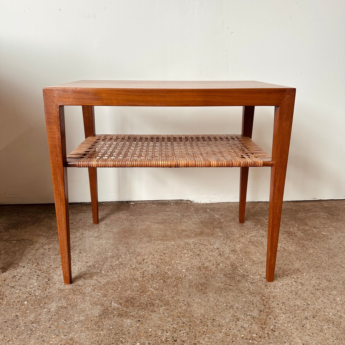 SEVERIN HANSEN SIDE TABLE TEAK BY HASLEV MOBELSNEDSKERI DENMARK 1960
