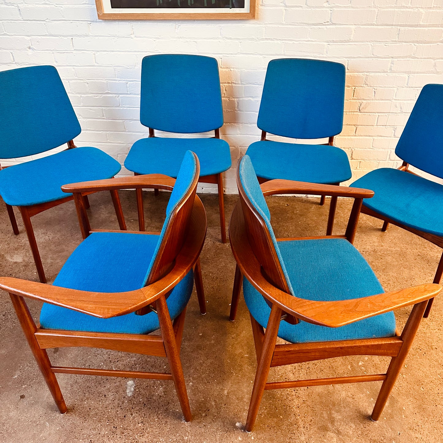 SET OF 6 TEAK DINING CHAIRS BY ARNE HOVMAN-OLSEN