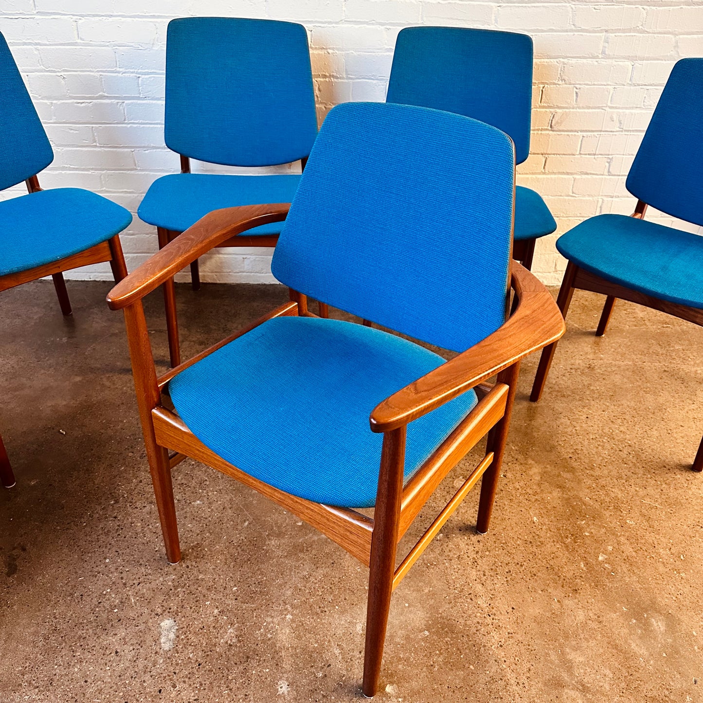 SET OF 6 TEAK DINING CHAIRS BY ARNE HOVMAN-OLSEN
