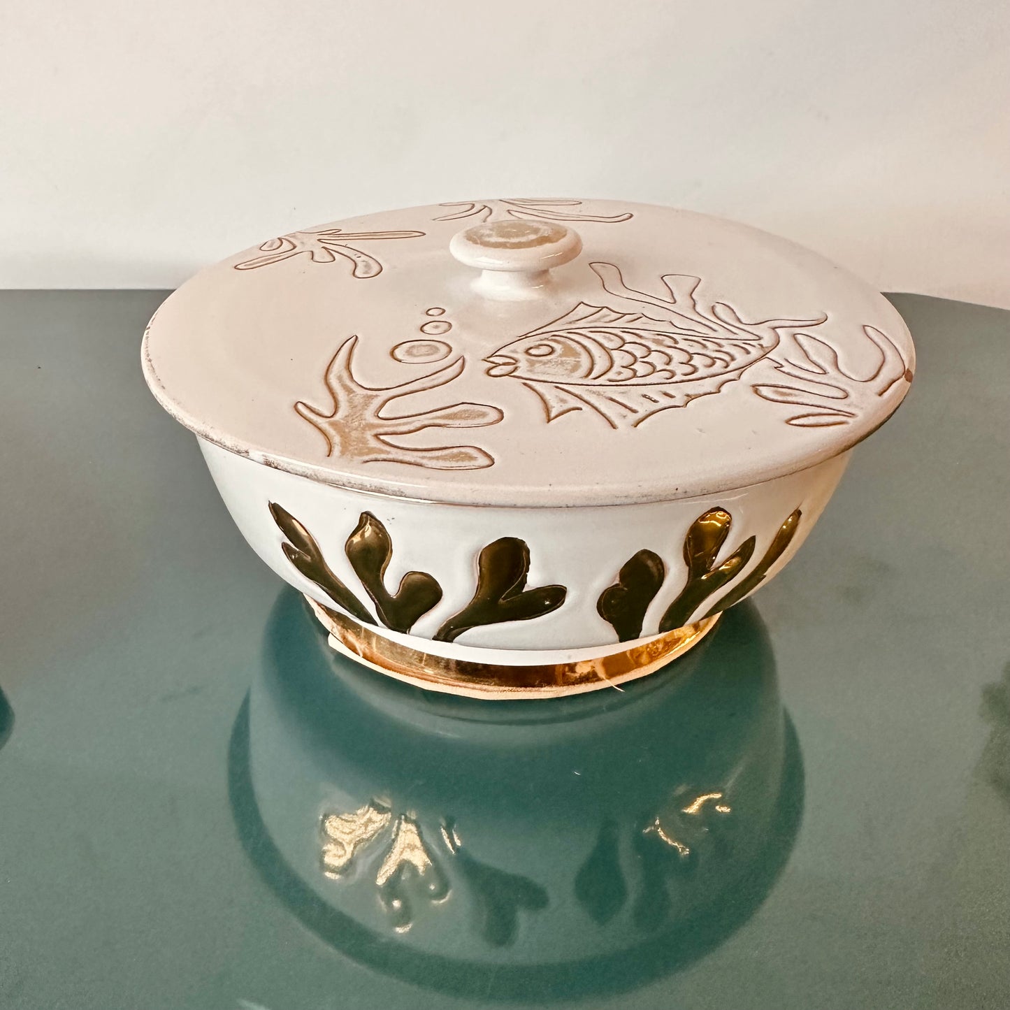 ITALIAN CERAMIC POTTERY SET BY FRATELLI FANCIULLACCI FOR ELBEE ITALY