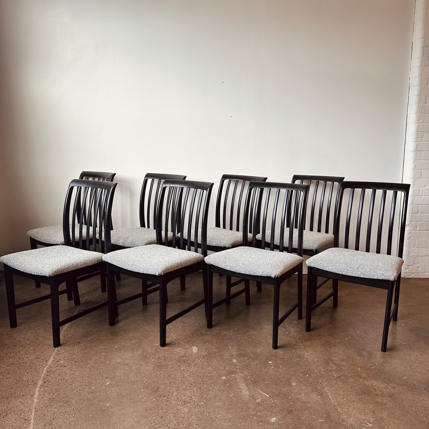 SET OF 8 DINING CHAIRS BY FOLKE OHLSSON FOR DUX SWEDEN
