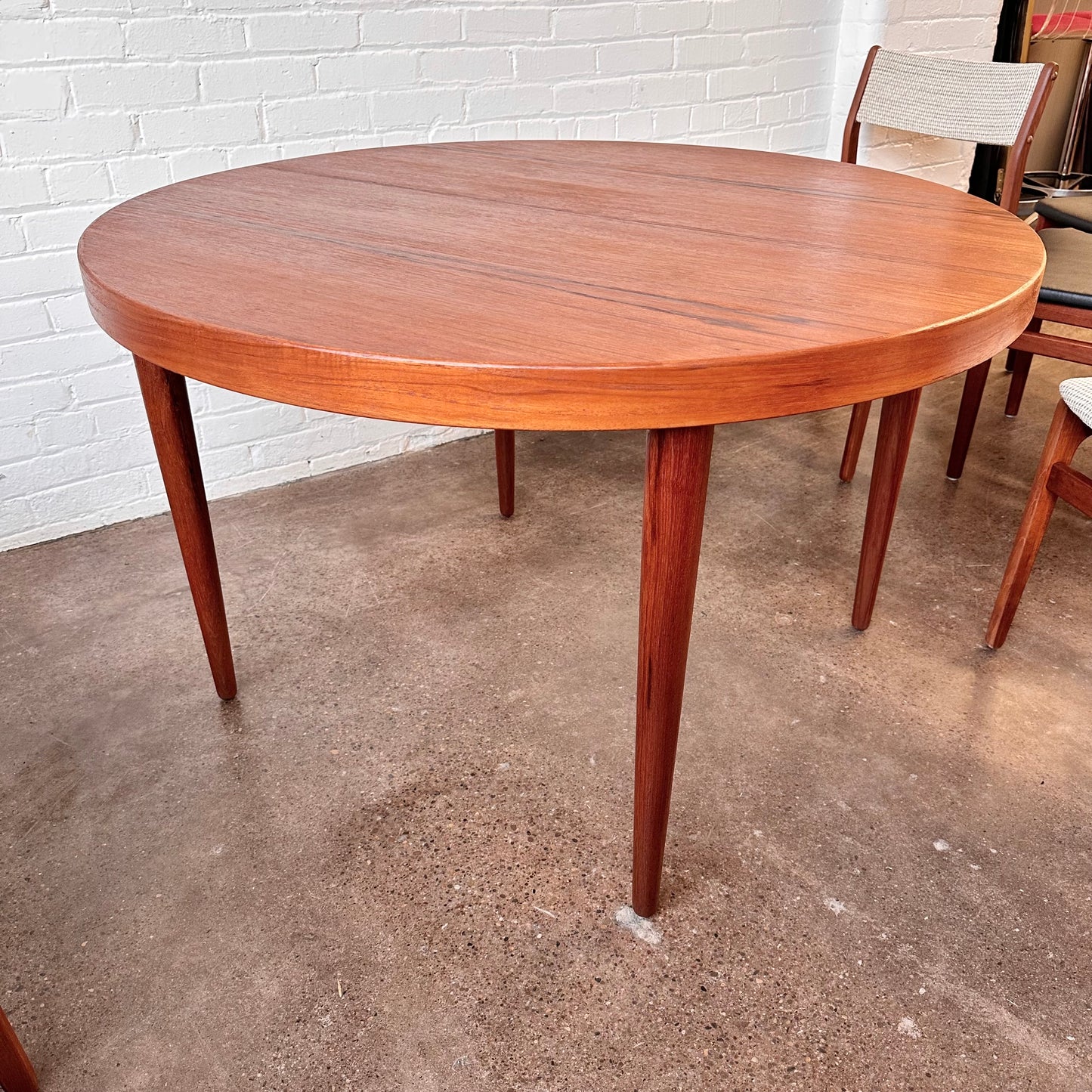 KAI KRISTIANSEN TEAK ROUND DINING TABLE - REFINISHED
