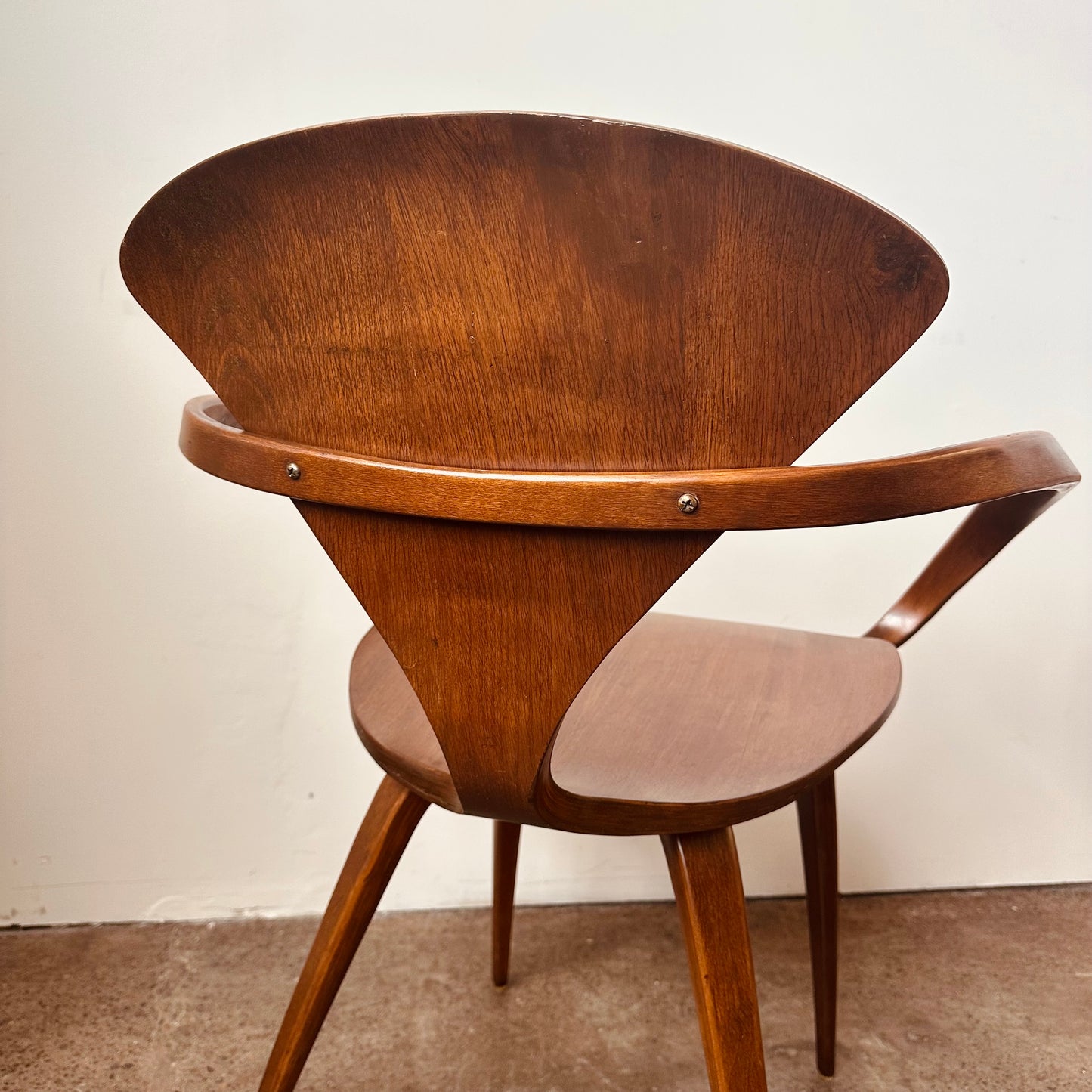 PAIR OF NORMAN CHERNER FOR PLYCRAFT BENWOOD PRETZEL CHAIRS