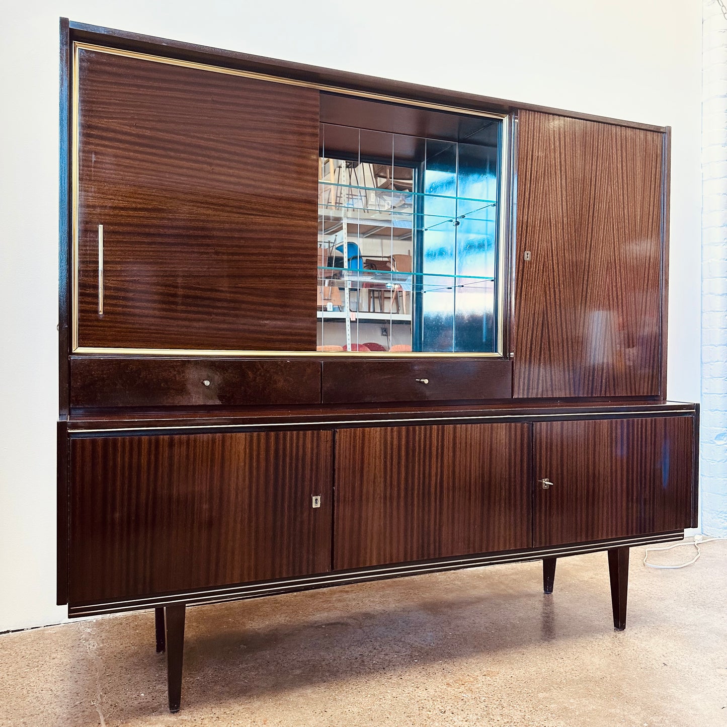 WEST GERMANY ART DECO MID-CENTURY BAR CABINET