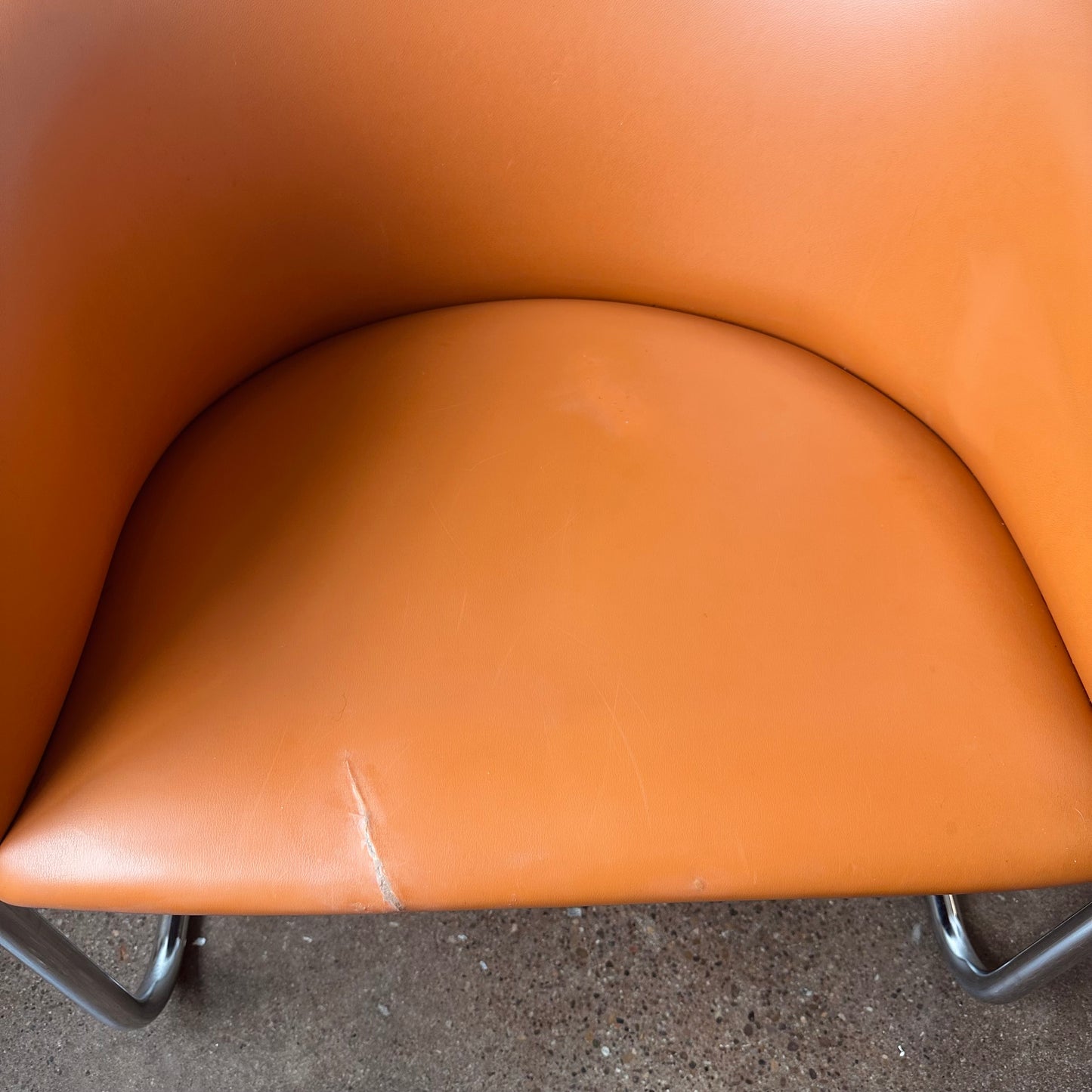 CANTILEVERED CHROME CLUB TUB CHAIR BY BURGASSER & LORENZ FOR THONET